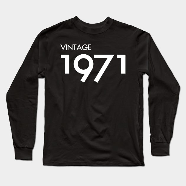 Vintage 1971 Gift 49th Birthday Party Long Sleeve T-Shirt by Damsin